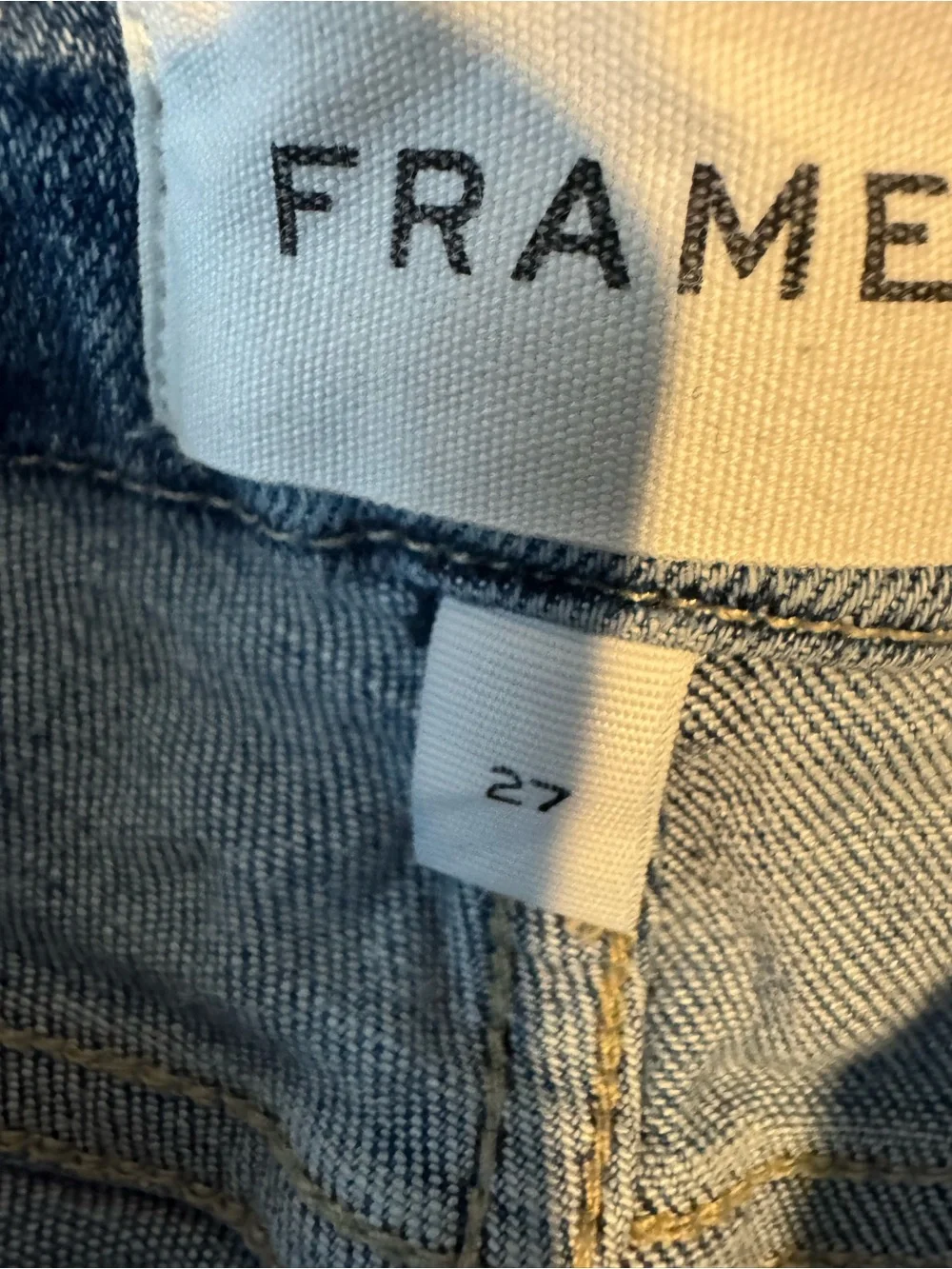 Frame Denim Medium Blue High-Rise Cropped Jeans